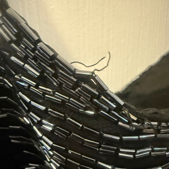 J. Luxmi New York Size L Beaded Sheer Blouse Tank Top Set Black Party Holiday‎ - Picture 13 of 13